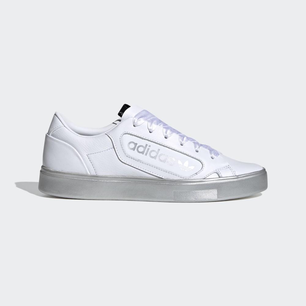 Originals Adidas Sleek Dama Romania - Albi/Argintii Metal EG7748